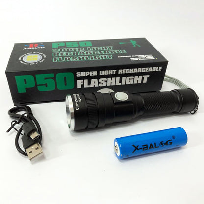 Фонарь аккумуляторный Bailong BL-611-P50, Фонарик полис, Тактичный фонарь, Ручной фонарик led