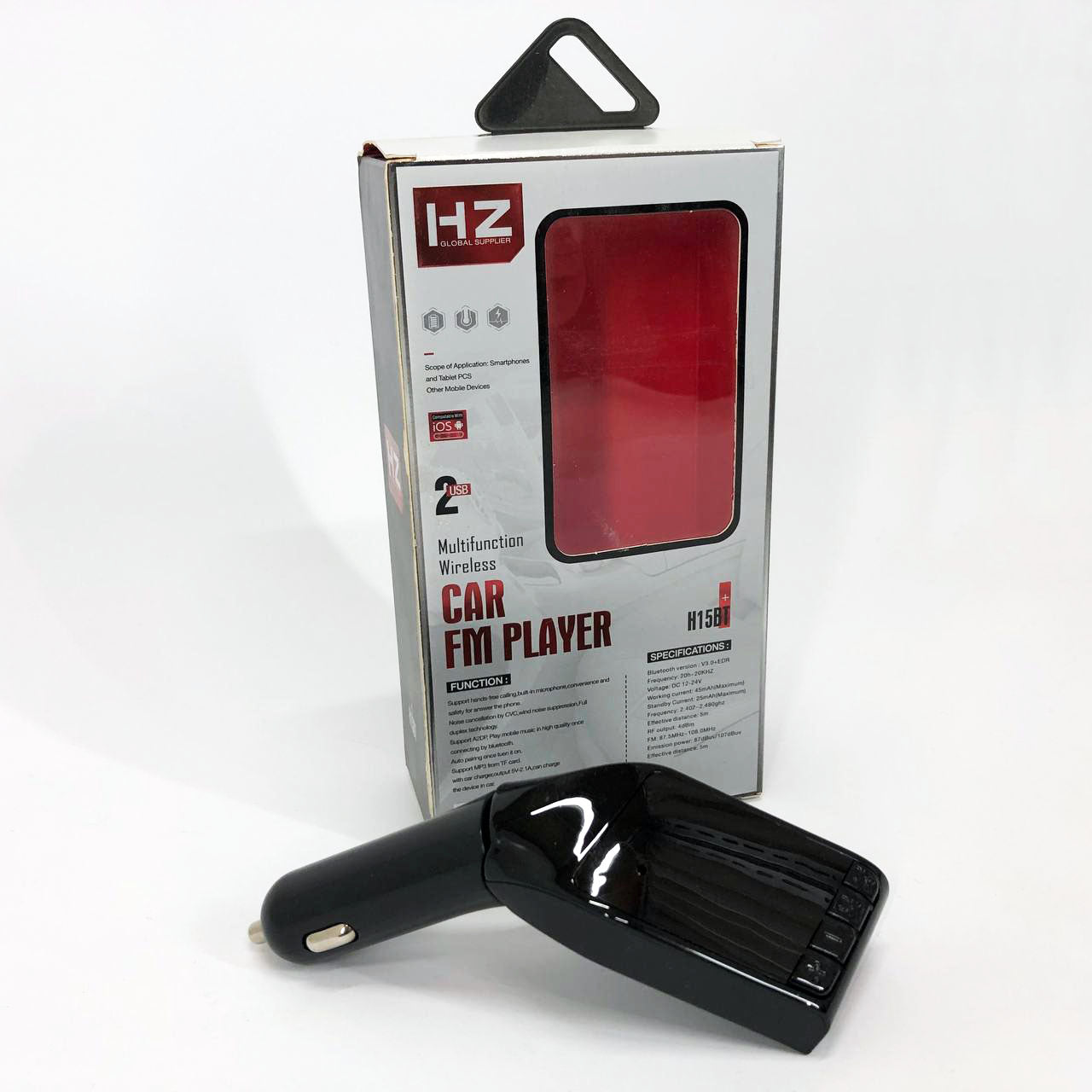 Автомобильный FM трансмиттер модулятор H15 Bluetooth MP3, Fm модулятор usb. Цвет: черный