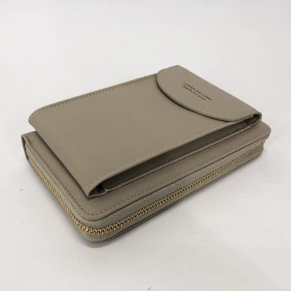 Кошелек-клатч из эко-кожи Baellerry Forever N8591, практичный маленький женский кошелек. Цвет: серый