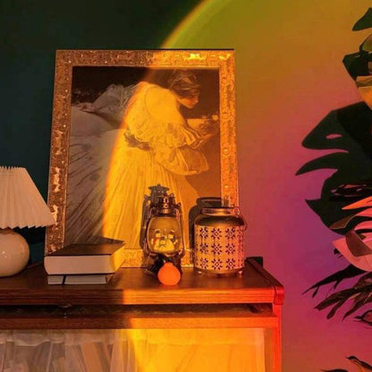 Лампа Атмосферная Проекционный Светильник ЗАКАТ Atmosphere Sunset Lamp эффект радуги, Лампа эффект солнца