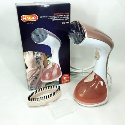 Отпариватель MAGIO MG-332, Бытовой ручной пароочиститель, Компактный отпариватель