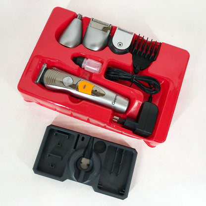 Набор для стрижки Pro Gemei GM-580 триммер 7в1 для стрижки волос, бритья бороды, для носа и ушей, стайлер