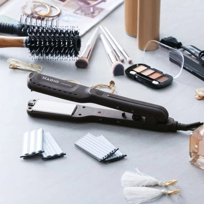 Щипцы для волос MAGIO MG-722 с насадками для гофре, Плойка выравниватель, Выпрямитель для волос 2в1