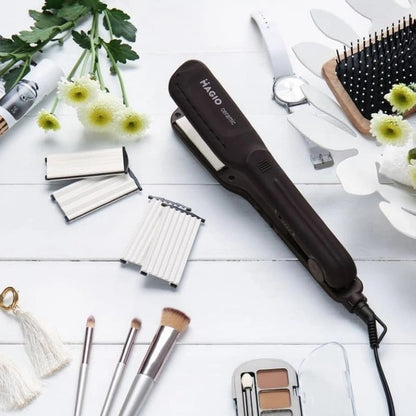 Щипцы для волос MAGIO MG-722 с насадками для гофре, Плойка выравниватель, Выпрямитель для волос 2в1