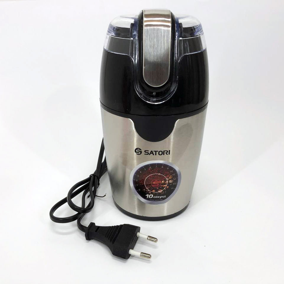 Кофемолка SATORI SG-2510-SL, электрическая кофемолка измельчитель, кофемолка мощная, измельчитель зерен