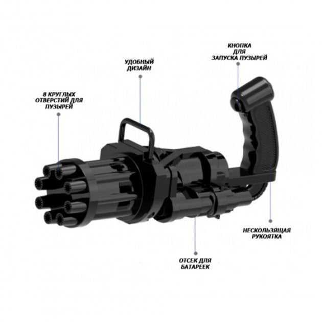 Пулемет детский с мыльными пузырями Gatling Миниган WJ 950