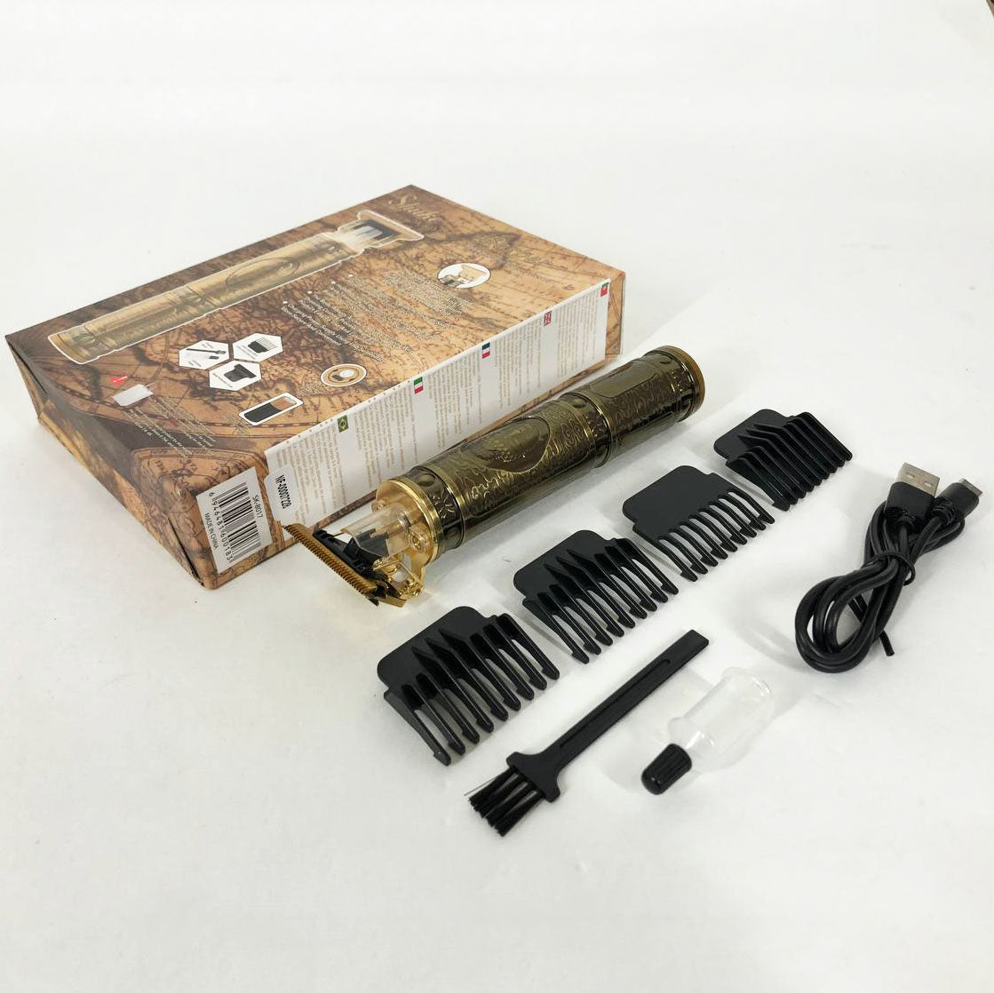 Машинка для стрижки волос профессиональная триммер для бороды окантовочная машинка Shuke 3W SK-8017