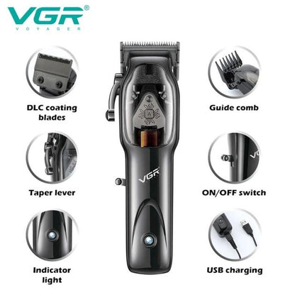 Машинка для стрижки волос VGR Hair Clipper V-653 Voyager, беспроводная электробритва, для дома