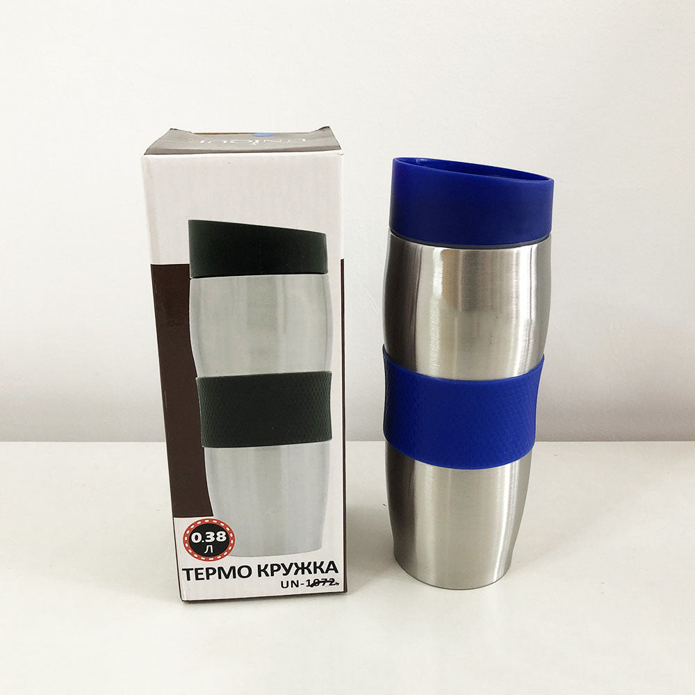 Термокружка UNIQUE UN-1072 0.38 л, Термокружка для детей, Термос для питьевой воды. Цвет: синий