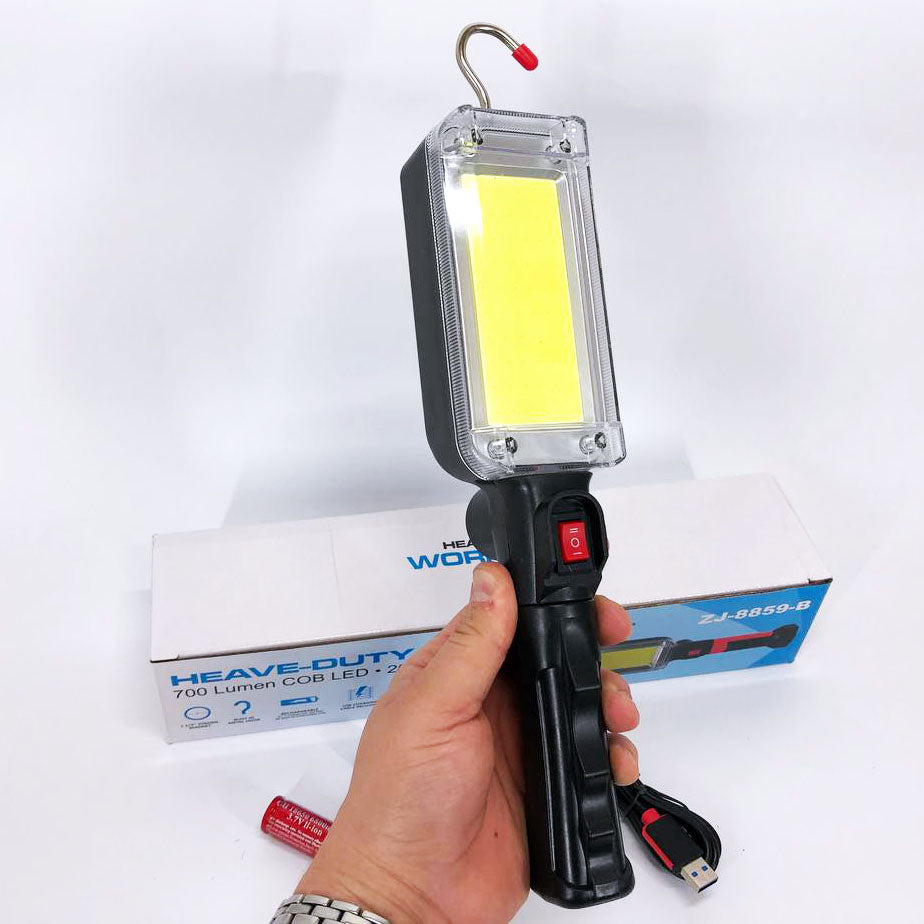 Фонарь кемпинговый ZJ-8859-COB-3 аккумуляторный 18650 х 2, зарядка от micro USB, с магнитом и крючком