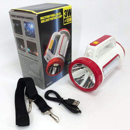 Фонарь кемпинговый с солнечной панелью 5158-LED-COB power bank, кемпинговый фонарь-лампа. Цвет: красный