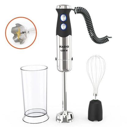Блендер погружной 3в1 Magio MG-645 1200 Вт, миксер блендер ручной, блендер для молочных коктейлей