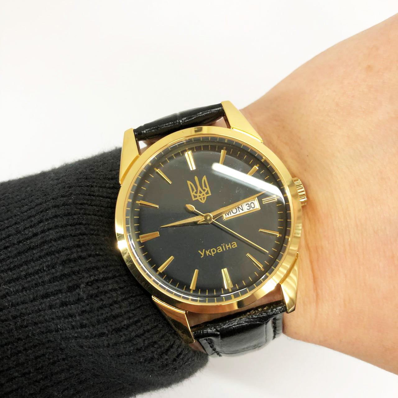 Часы наручные мужские SKMEI 3709/9073GDBK-B, Красивые мужские часы наручные кварцевые