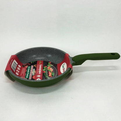 Сковорода Con Brio CB-2026 Eco Granite Premium 20 см, сковорода качественная на плиту. Цвет: зеленый