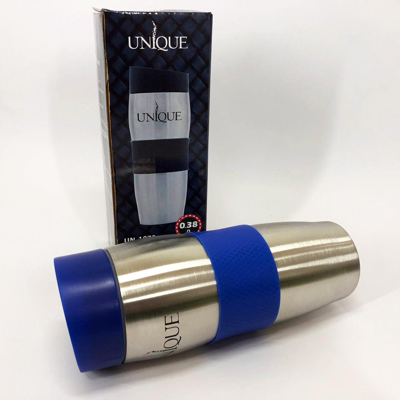 Термокружка UNIQUE UN-1072 0.38 л, Термокружка для детей, Термос для питьевой воды. Цвет: синий