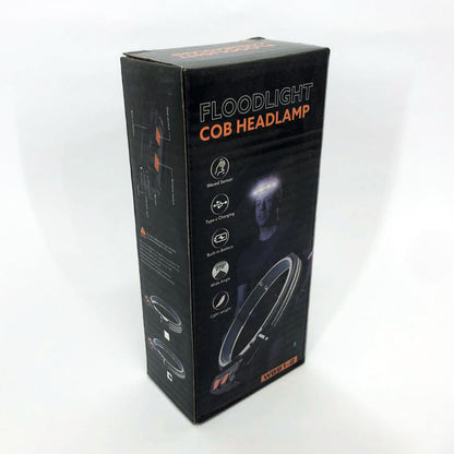 Фонарь налобный аккумуляторный BL-W691-2COB (white/red/RGB) с датчиком движения, мощный налобный фонарь