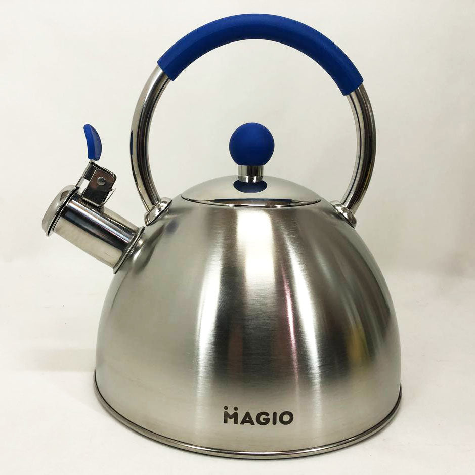 Чайник со свистком Magio MG-1190 2.5 л, хороший чайник со свистком, металический чайник из нержавейки