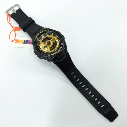 Часы наручные мужские SKMEI 2101BKGD, армейские часы противоударные, оригинальные мужские часы спортивные