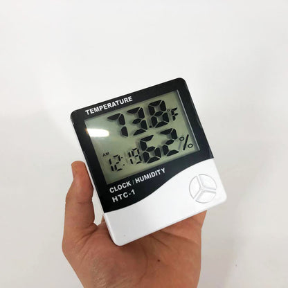 Термогігрометр Generic HTC-1 годинник будильник метеостанція, Термометр гігрометр в будь-якому місці