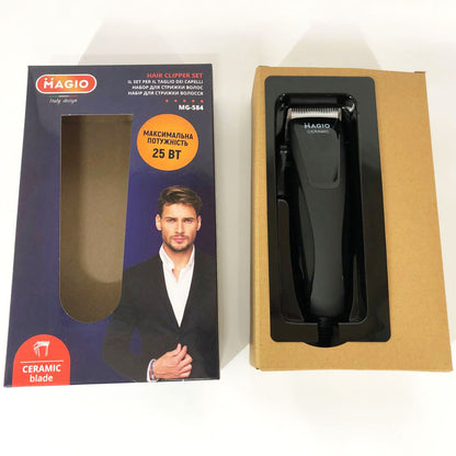 Машинка для стрижки MAGIO МG-584 керамика, Окантовочная машинка, Электробритва с насадками для бороды