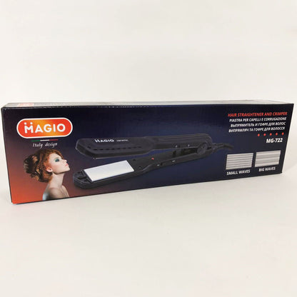 Щипцы для волос MAGIO MG-722 с насадками для гофре, Плойка выравниватель, Выпрямитель для волос 2в1