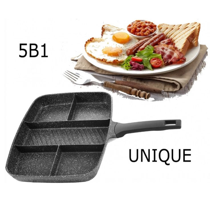 Сковорода с гранитным покрытием 5в1 UNIQUE UN-4021 38*31см антипригарная