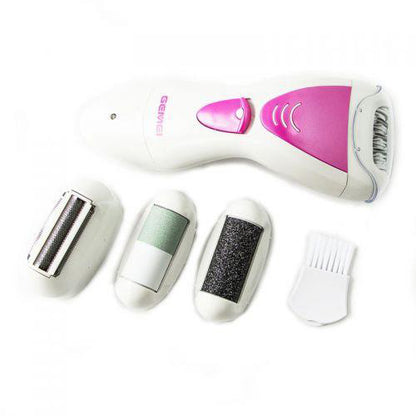 Эпилятор Gemei GM-7006 4в1 - Профеcсиональный беспроводной эпилятор бритва с насадками триммер + пемза