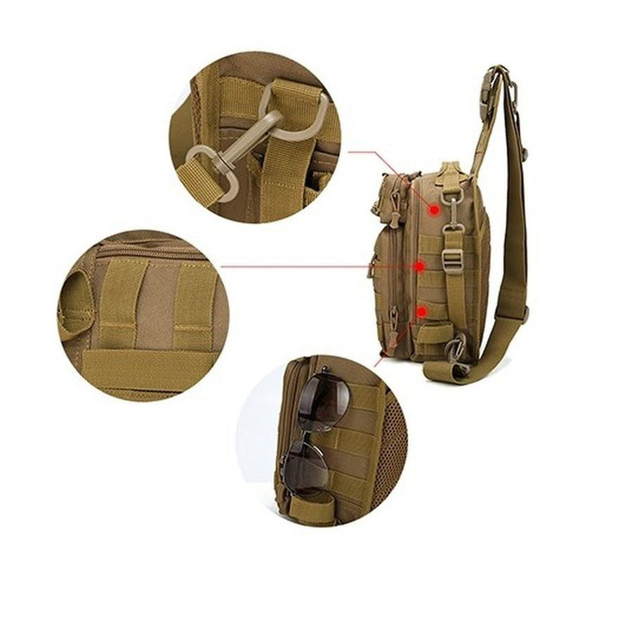 Комплект 2 В 1: армейская сумка + тактический фонарь