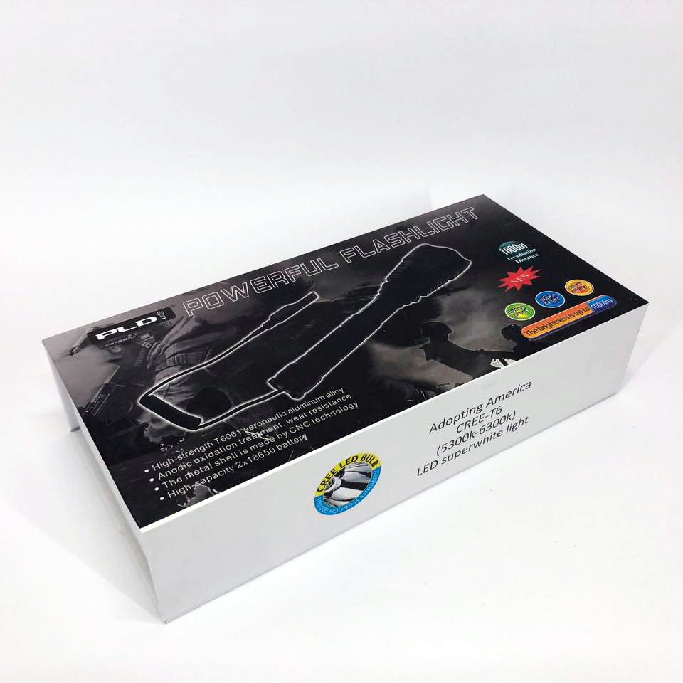 Фонарь тактический Police Q2800-T6 18650 х 2, заряжается от сети 220В и авто ЗУ 12В, выносная кнопка