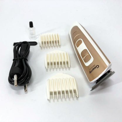 Машинка для стрижки волос Gemei GM-6113 аккумуляторная, машинка мужская для бритья. Цвет: золотой