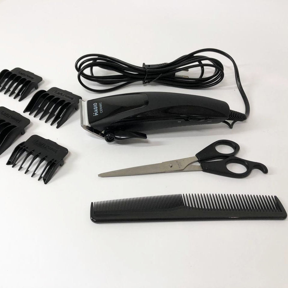 Машинка для стрижки MAGIO МG-584 керамика, Окантовочная машинка, Электробритва с насадками для бороды