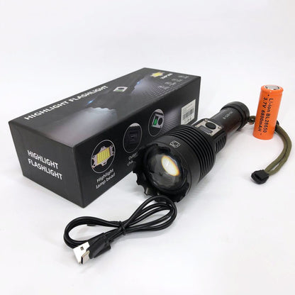 Фонарик Bailong BL-G200-P360, 5 режимов, Zoom, алюминиевый корпус, режим павербанка, фонарь ручной мощный