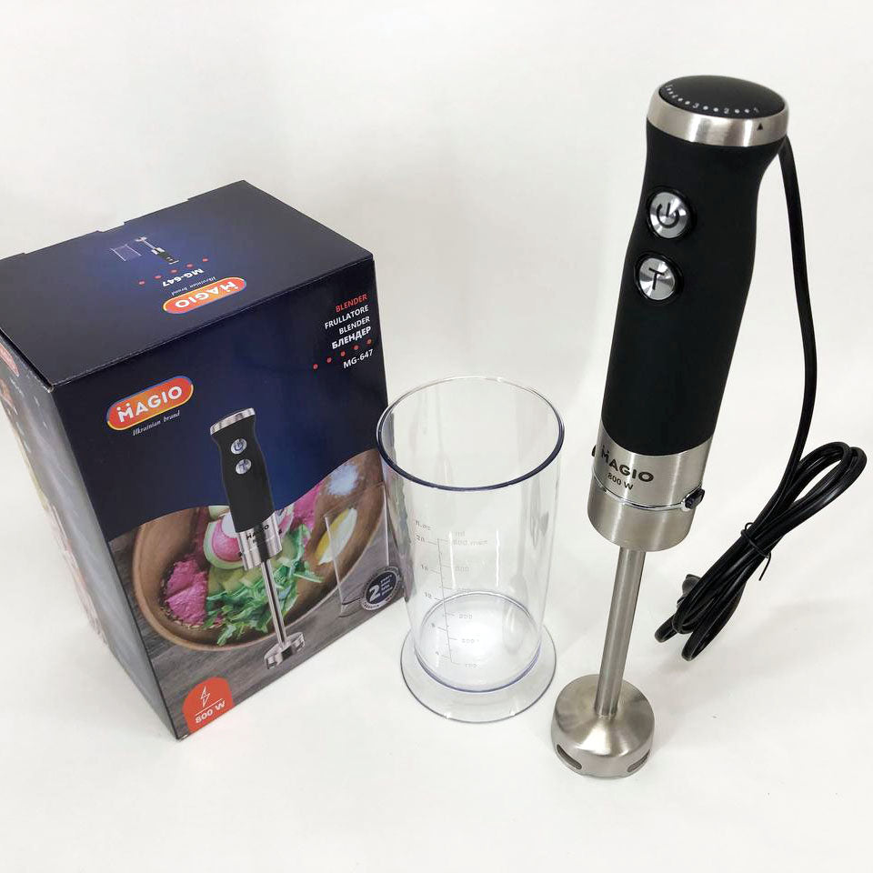 Блендер погружной MAGIO MG-647, мощный блендер, портативный блендер, блендер для дома, блендер для кухни