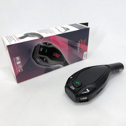 Автомобильный трансмиттер FM MOD. X7 BT модулятор Bluetooth Золотой, ФМ модулятор в машину. Цвет: черный