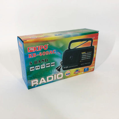 Радіоприймач Kipo KB-409AC потужний радіо FM c usb живлення від батарейки R20 або від мережі Чорний