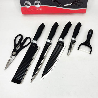 Набор ножей UNIQUE UN-1821 6 шт кухонные ножи ножницы и овощечистка