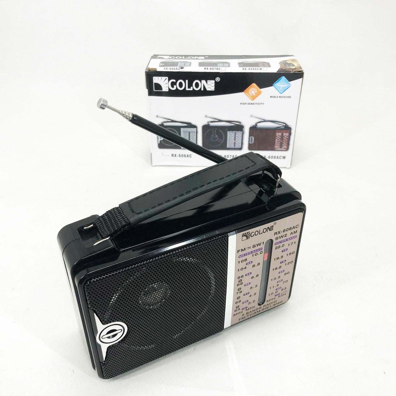 Радиоприёмник портативное радио Golon RX-606 от сети и на батарейках приемник ретро колонка fm акустическая