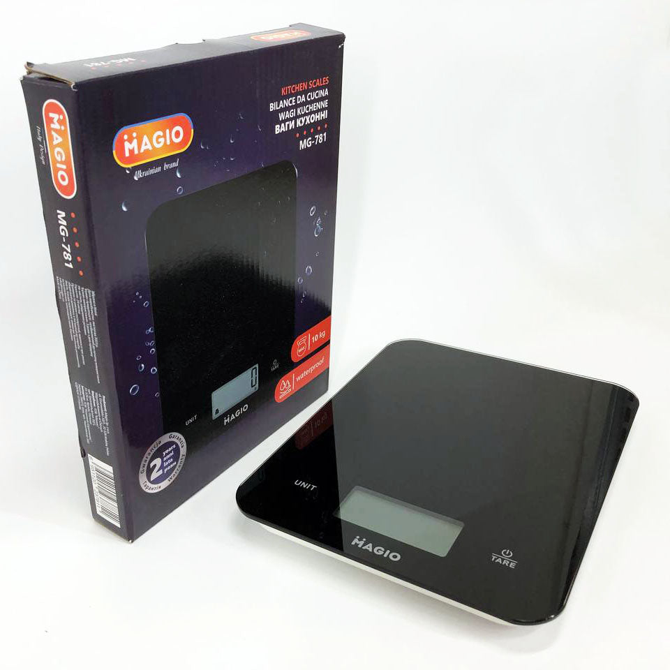 Весы кухонные MAGIO MG-781 водонепроницаемые, кухонные весы для взвешивания продуктов, весы пищевые