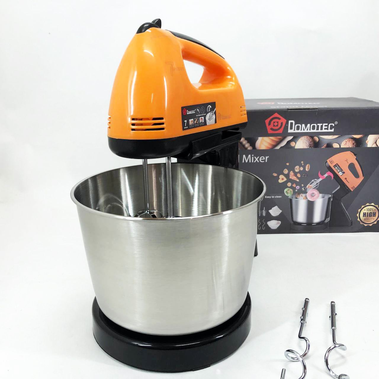 Стационарный миксер для кухни на 7 скоростей Domotec R6637O 250 W Кухонный электрический миксер с чашей