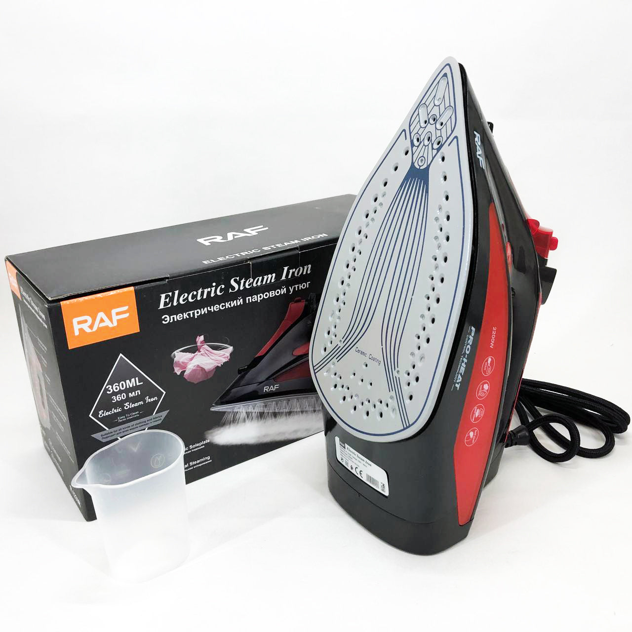 Утюг с керамической подошвой RAF R.1233 мощность 2200Вт 320 мл