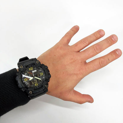 Часы наручные мужские SKMEI 1520BK BLACK, армейские часы противоударные. Цвет: черный