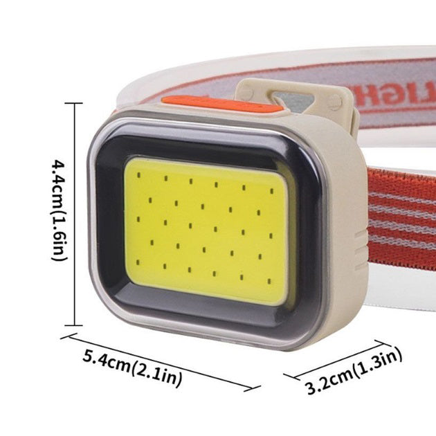 Фонарь налобный CY-2027-B-COB(white+red)