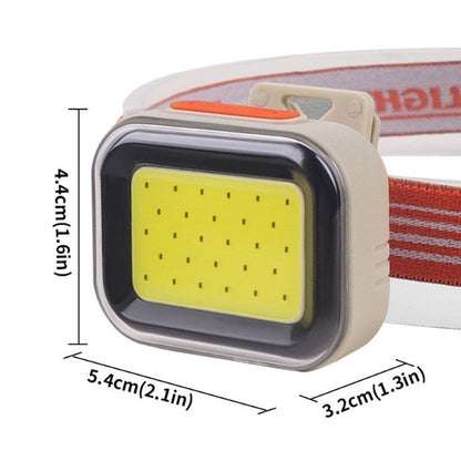 Фонарь налобный CY-2027-B-COB(white+red)