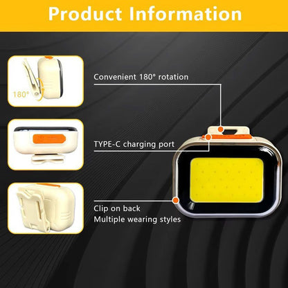 Фонарь налобный CY-2027-B-COB(white+red)