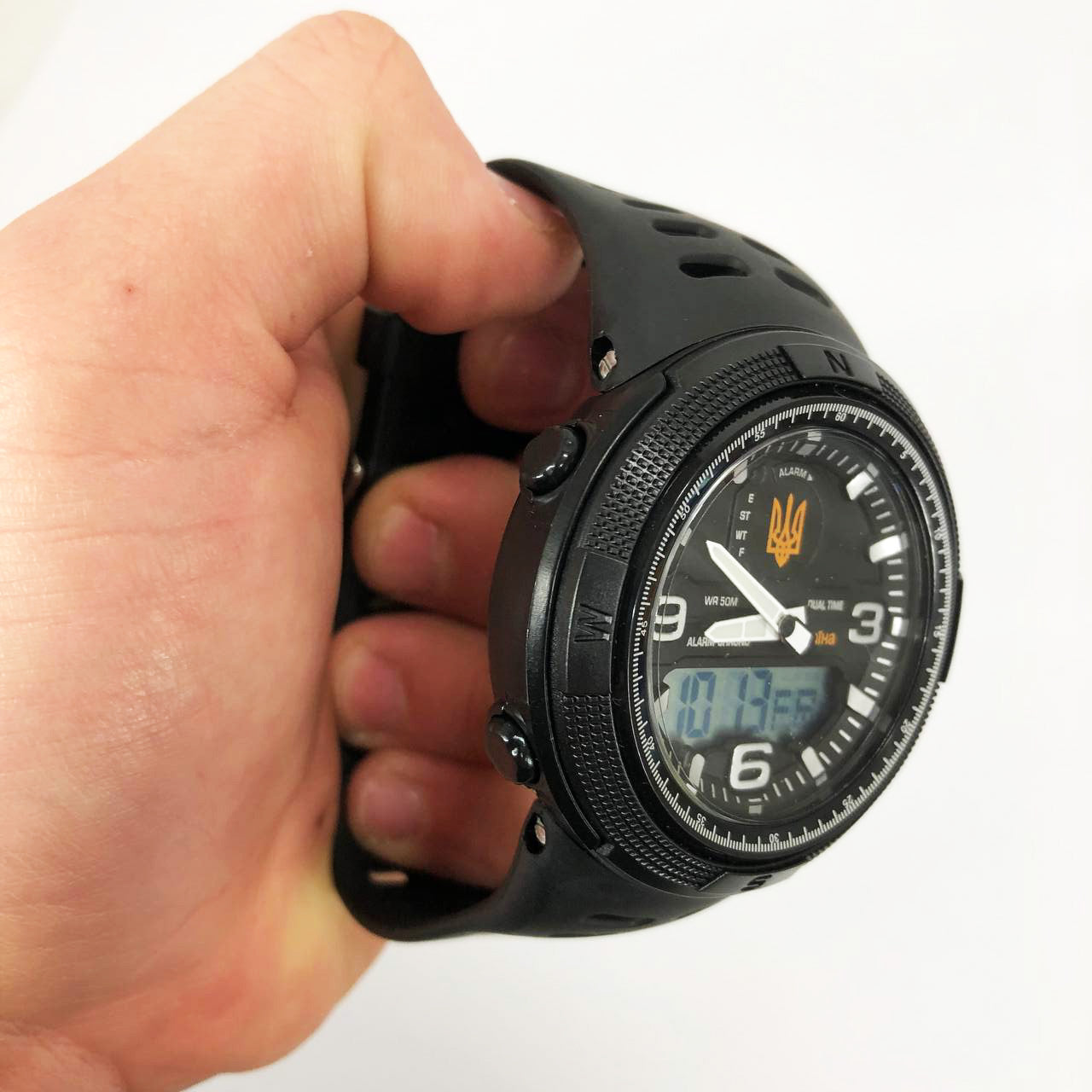Часы наручные мужские SKMEI 5561/1655BKWT, спортивные, Мужские армейские водостойкие тактические часы