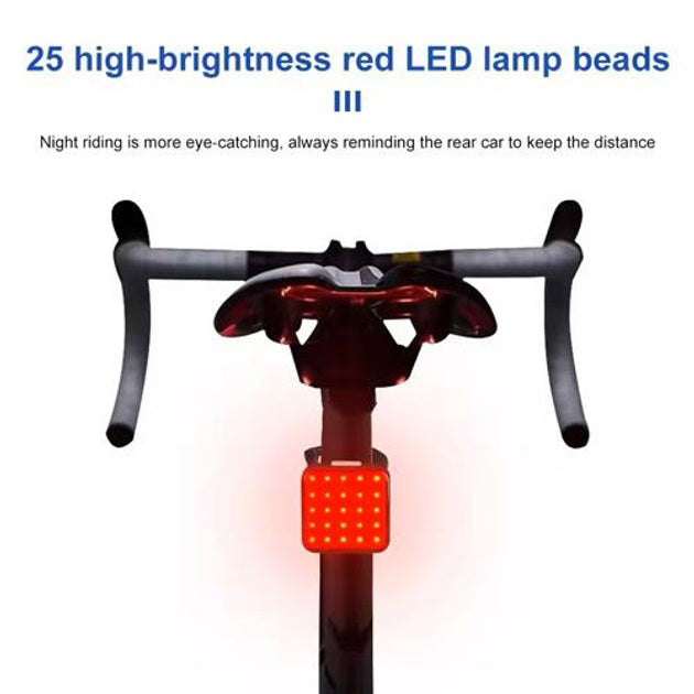Велосипедный фонарь задний габаритный MY-2107, 25LED, красный, Мигающий велофонарь, Стоп-сигнал на раму