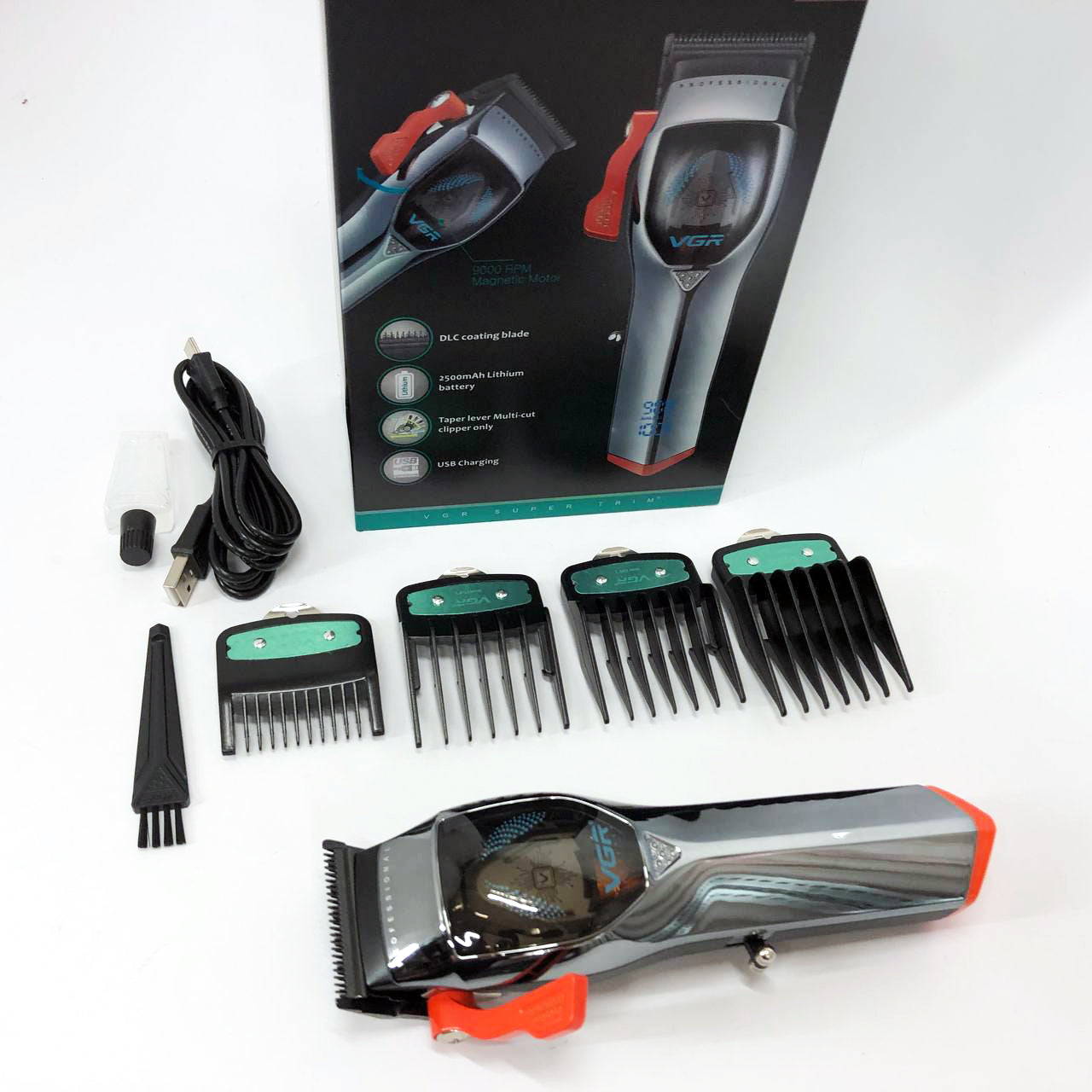 Машинка для стрижки волос VGR V-647 со сменными насадками, Машинка для стрижки для дома