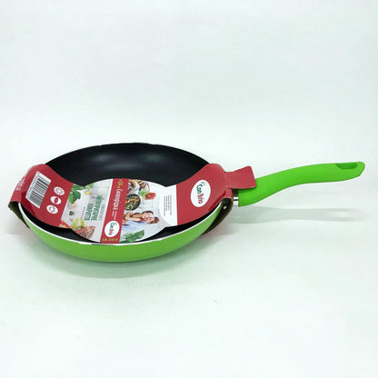 Сковорода антипригарная Con Brio 24 см СВ-2414, сковорода с толстым дном. Цвет: зеленый