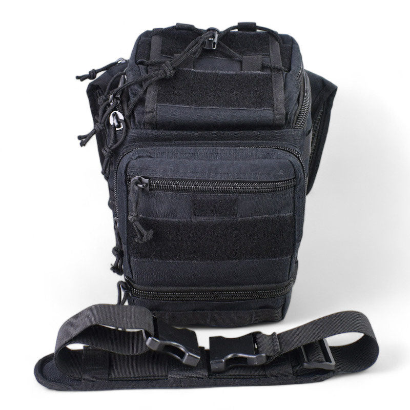 Тактична сумка чорна через плече військова велика нагрудна сумка ВСУ сумка універсальна армійська