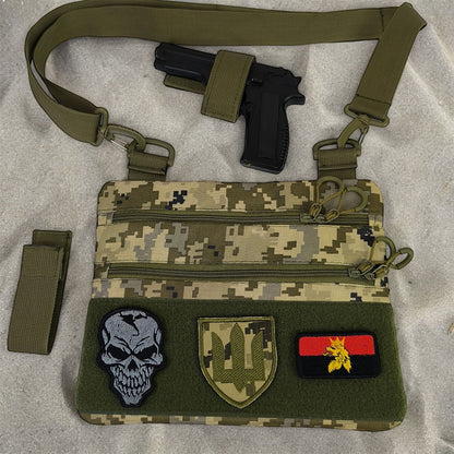 Сумка-кобура піксель камуфляж, тактична чоловіча сумка з тканини кордури AOR-1